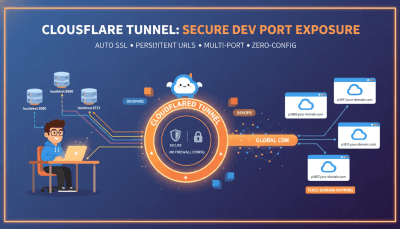 Cloudflare Tunnel 配置指南：固定域名暴露本地开发端口